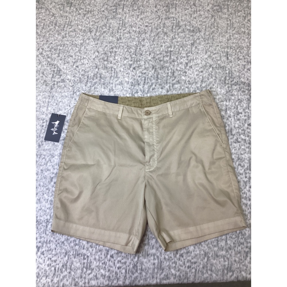 Coastal Cotton Mens Performance Shorts 36 Khaki Tan Breathable Stretch PTS-KH7